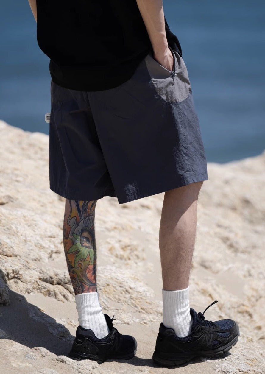 BELLKENIDE Retro Functional Colorblocking Short Pants