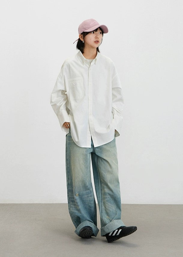 CRYING CENTER Long Loose Pocket Shirt