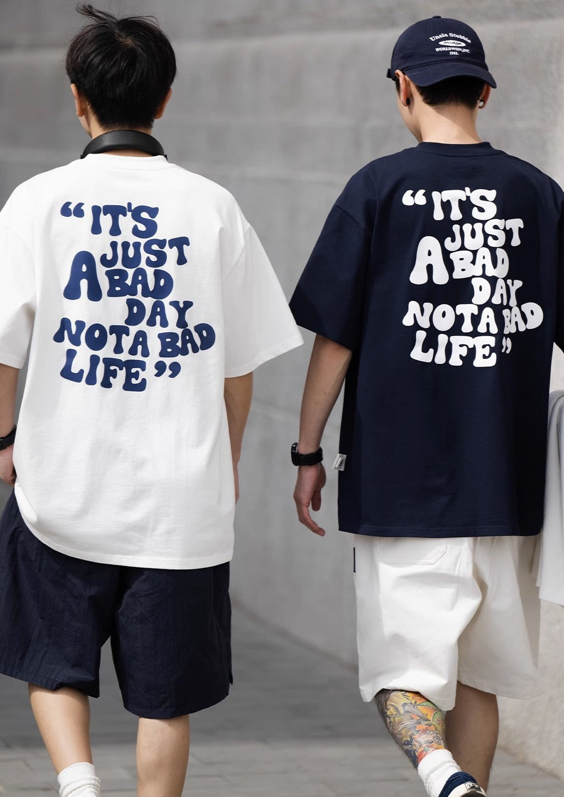 BELLKENIDE Simple Back Print Short Sleeved T-shirt