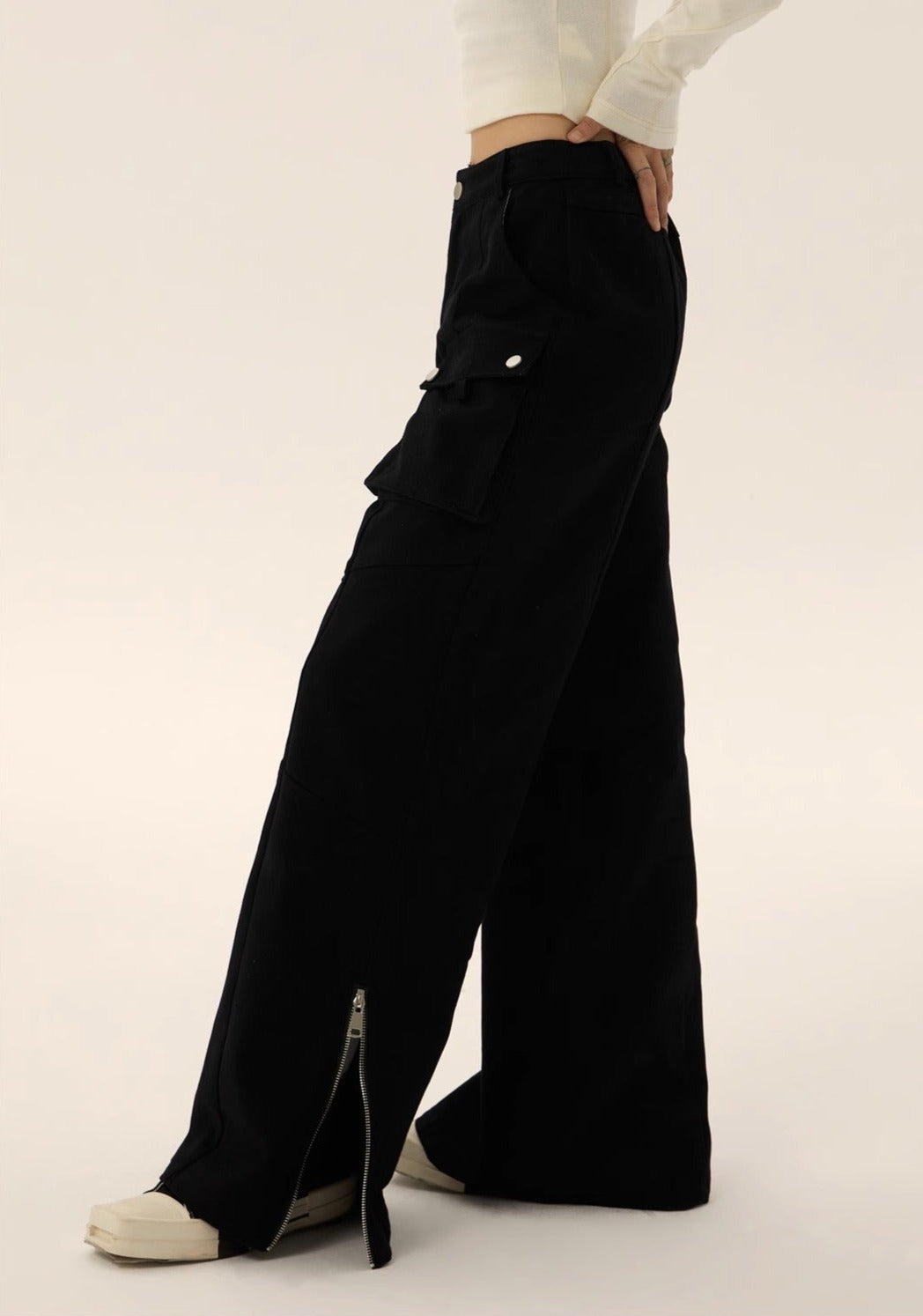 EZEK&STUDIO Retro Loose Straight Casual Pants