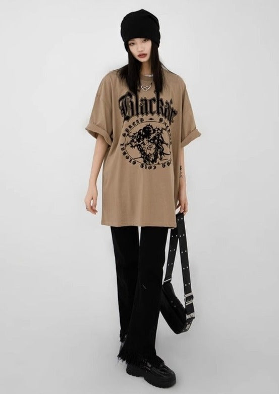 EZEK&STUDIO Oversize Design Short Sleeve T-shirt
