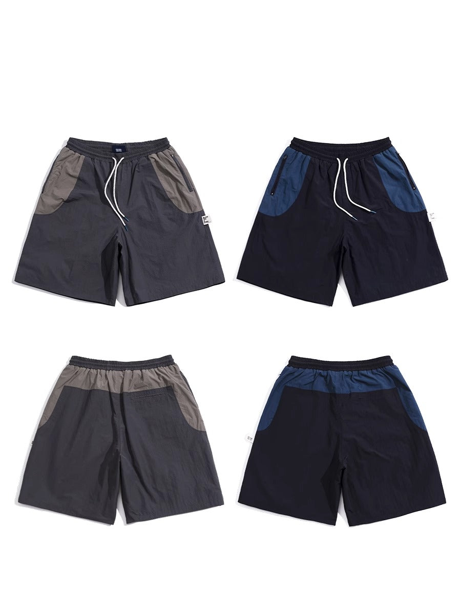 BELLKENIDE Retro Functional Colorblocking Short Pants