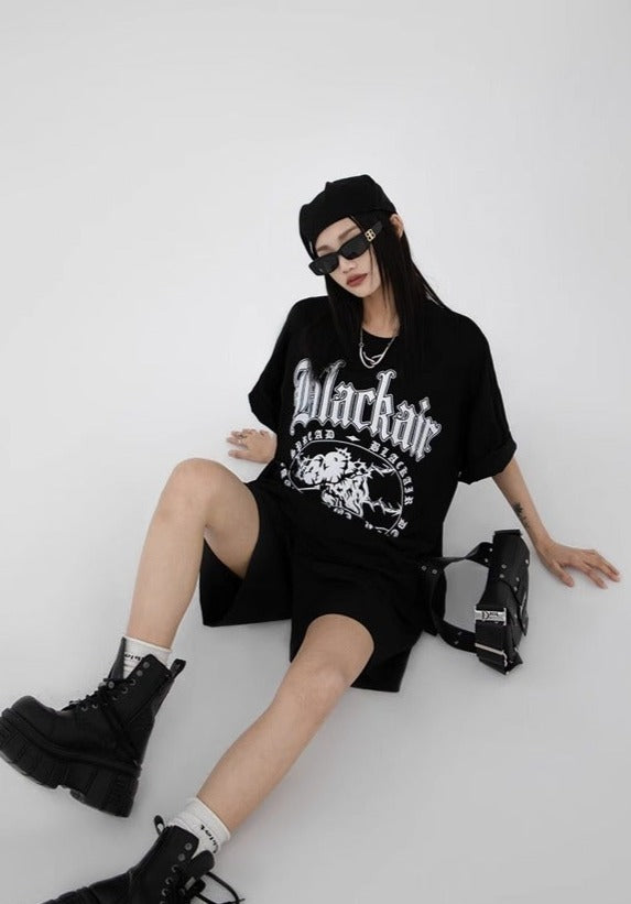 EZEK&STUDIO Oversize Design Short Sleeve T-shirt