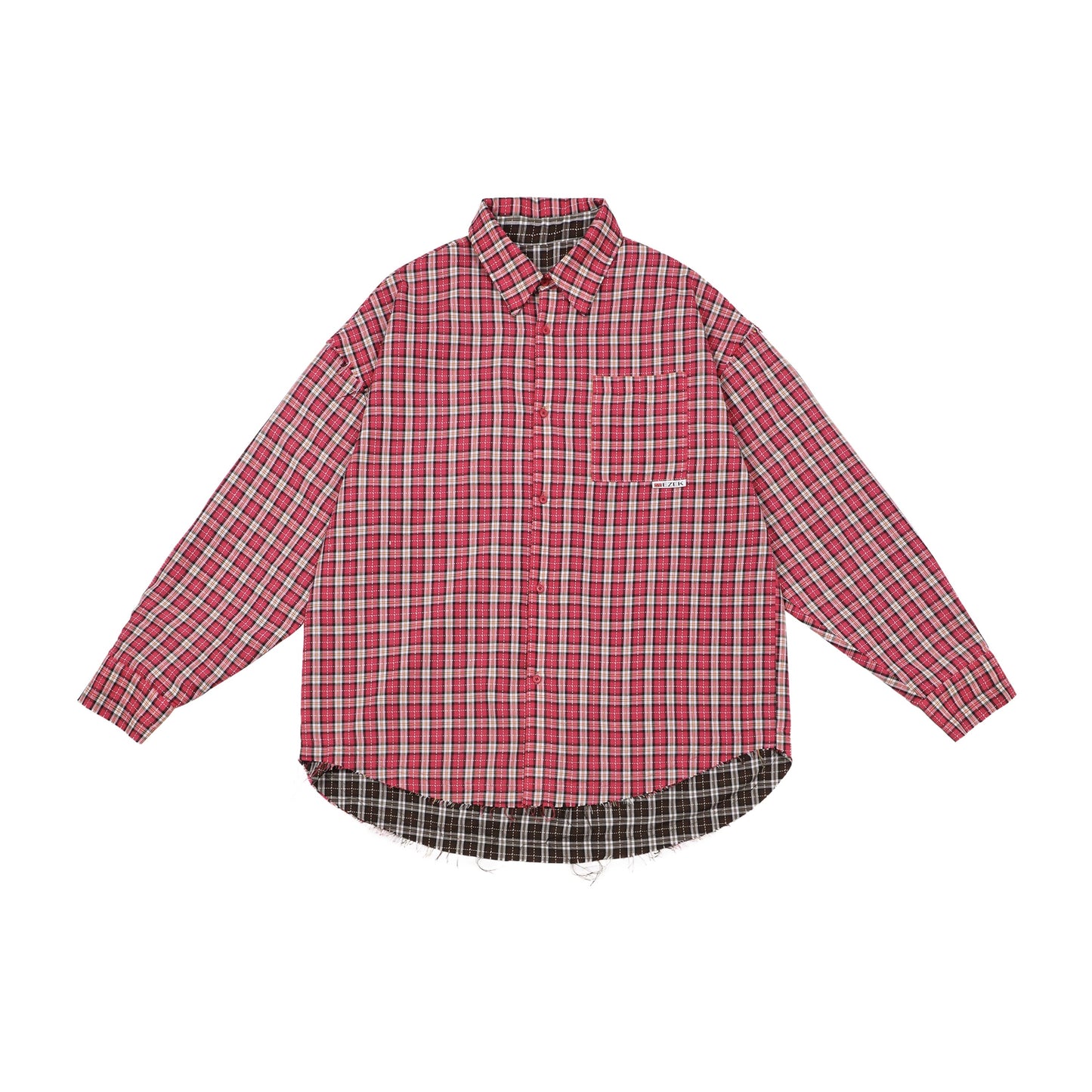 EZEK&STUDIO Two-Sided Wear Plaid Shirt
