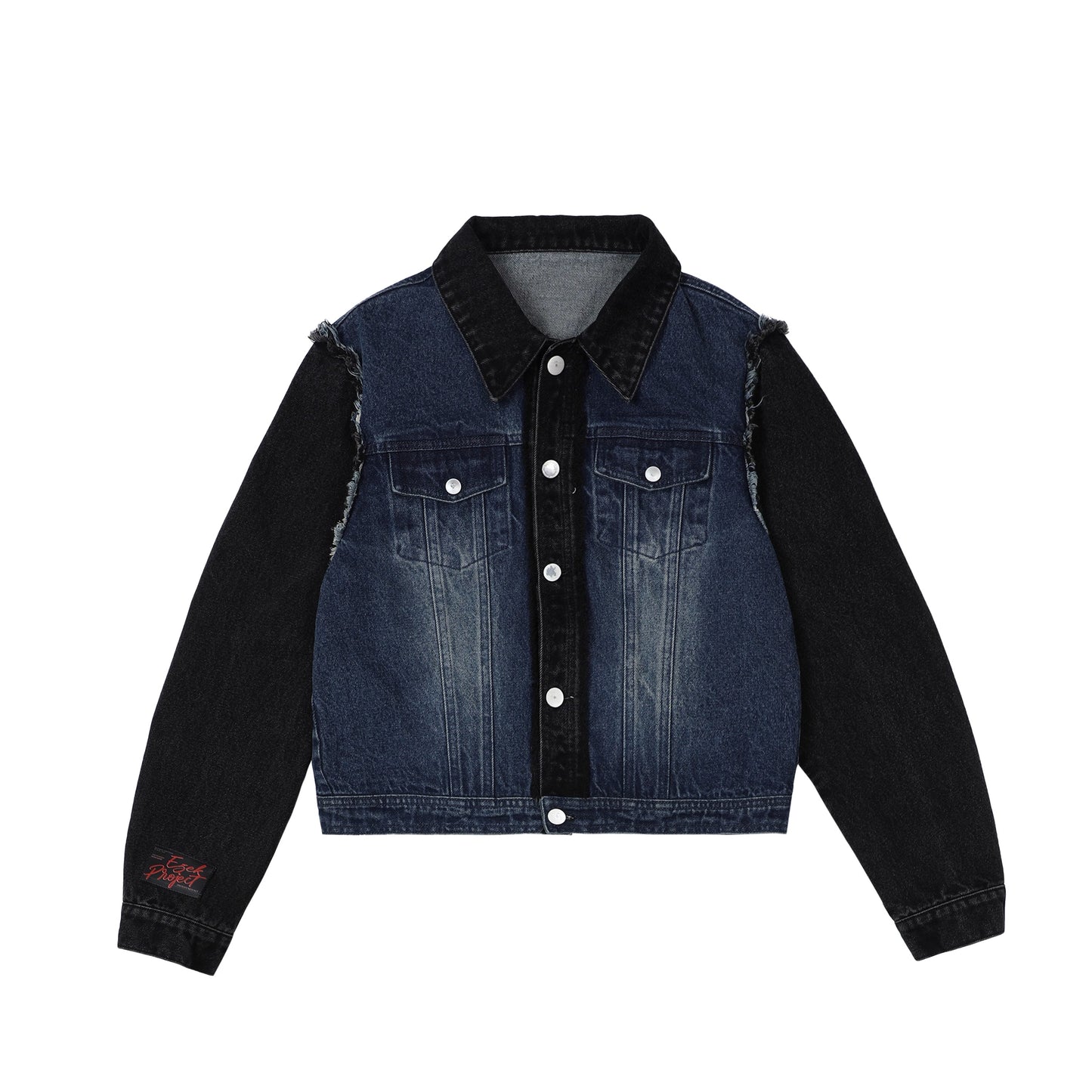 EZEK&STUDIO Vintage Color Collision Denim Jacket