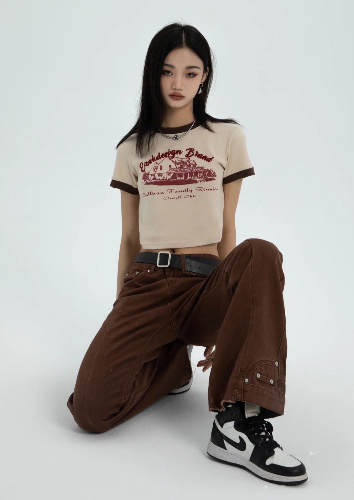 EZEK&STUDIO Paragraph Ringer T-shirt
