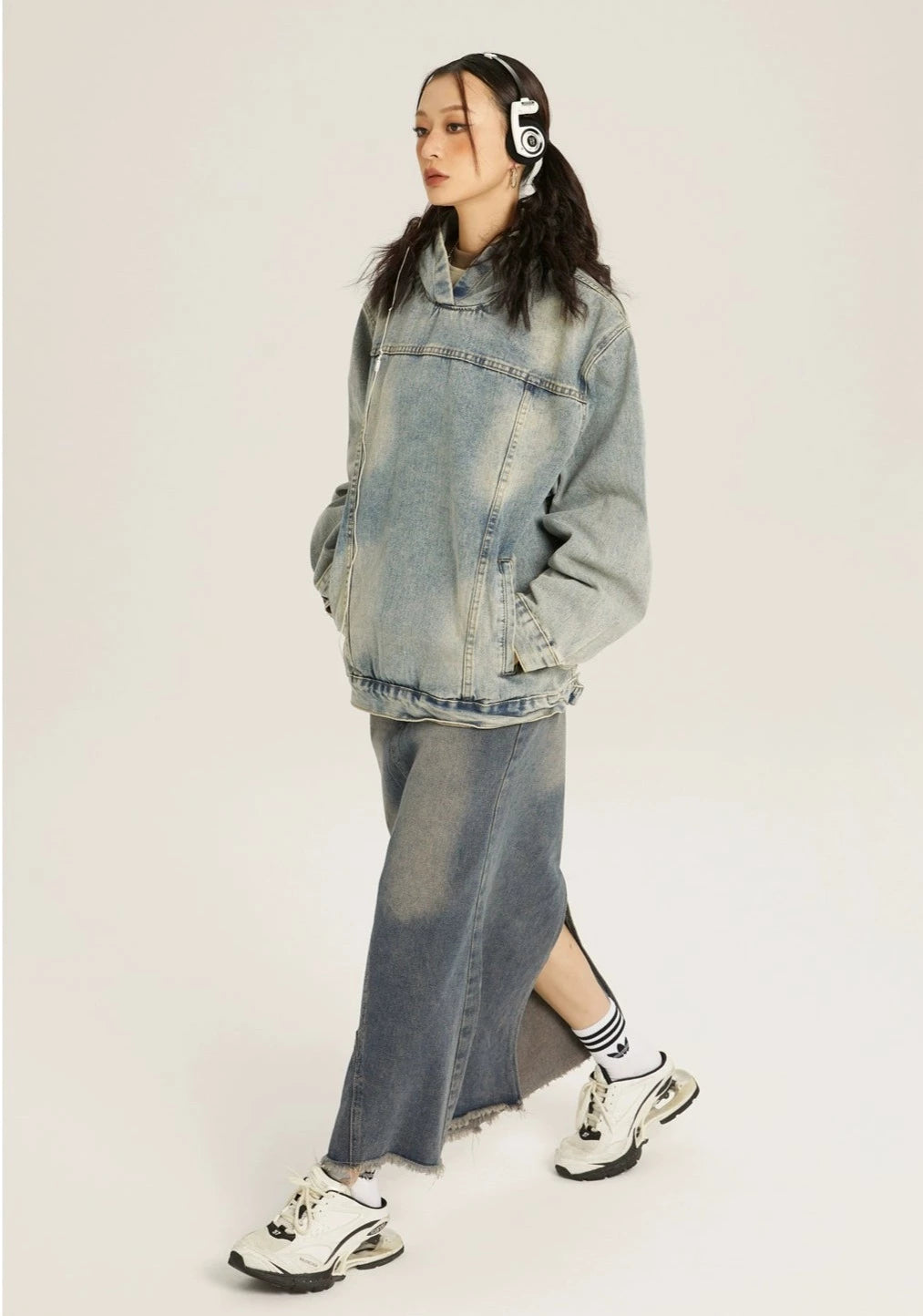 EZEK&STUDIO Denim Worker Hoodie