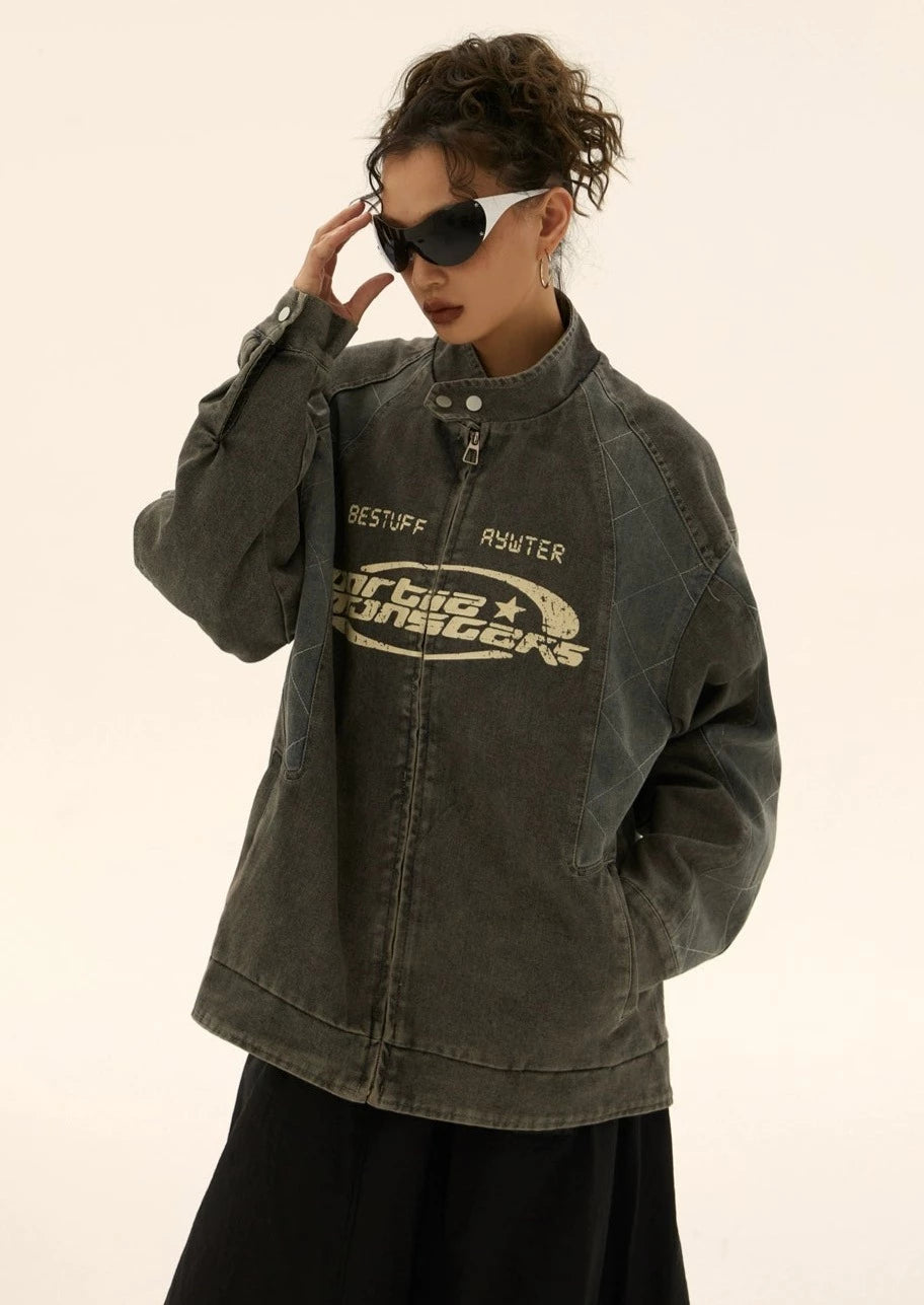 EZEK&STUDIO Vintage Color Zip Jacket
