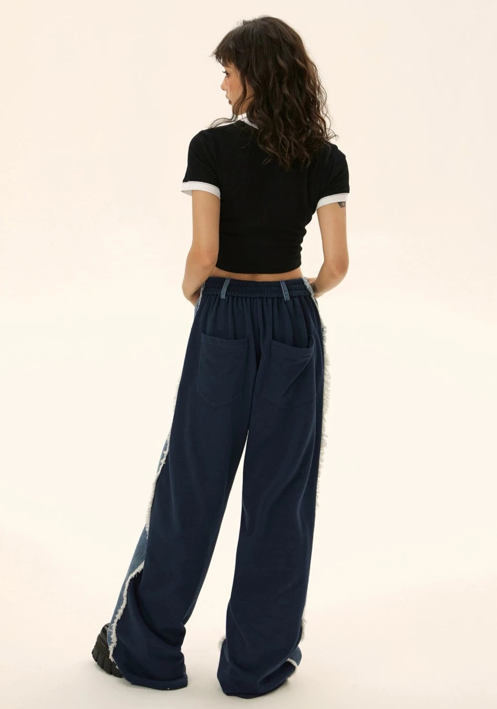 EZEK&STUDIO Two-Tone Denim Pants