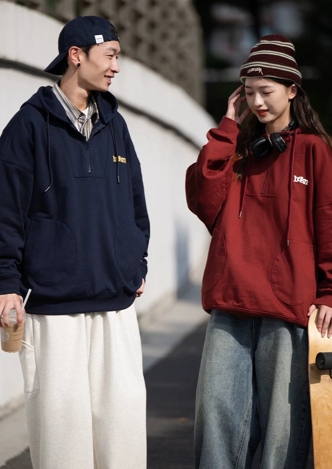 BELLKENIDE Half-zip Retro Hoodie