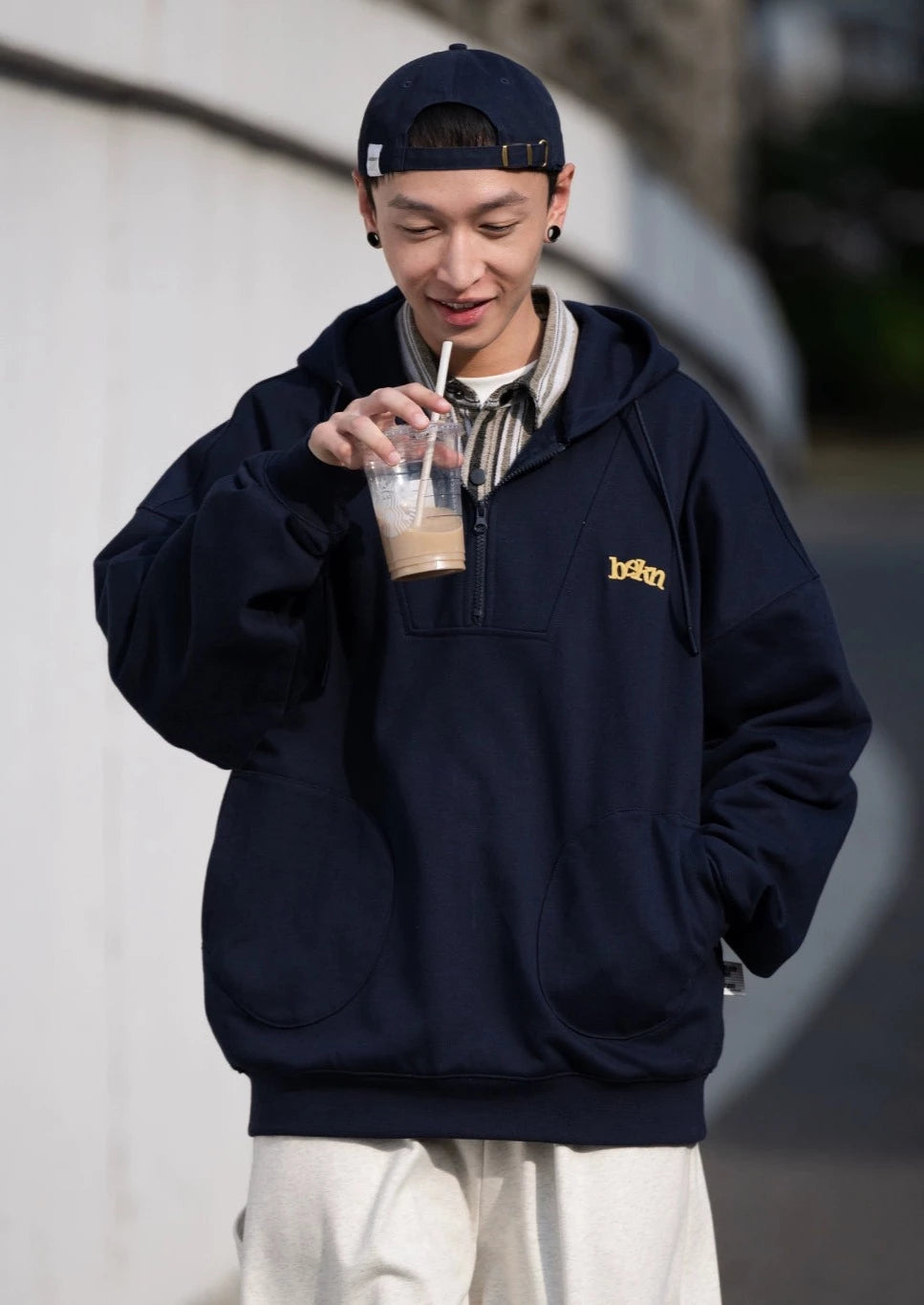 BELLKENIDE Half-zip Retro Hoodie