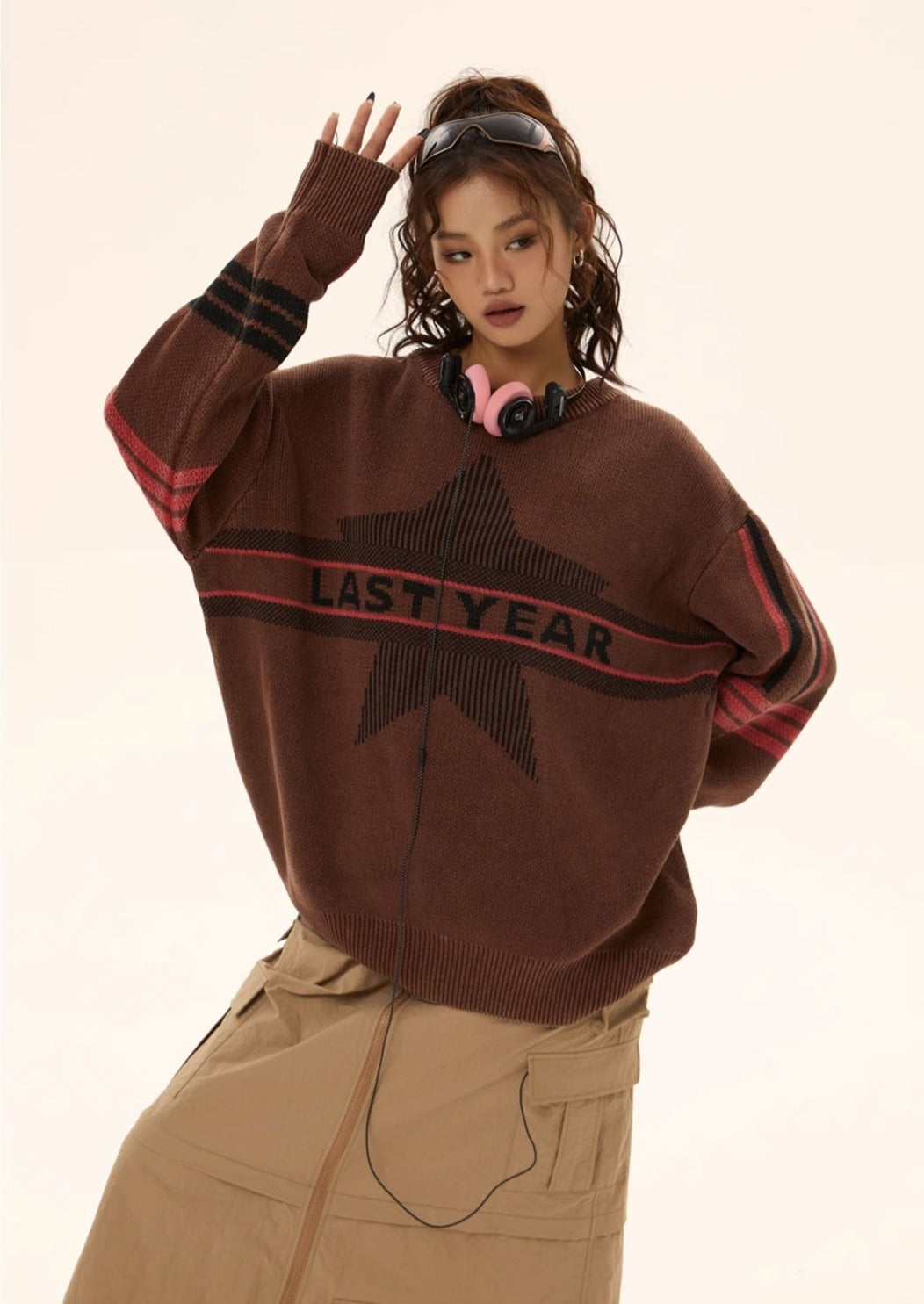 EZEK&STUDIO Pullover Knit Star Sweater