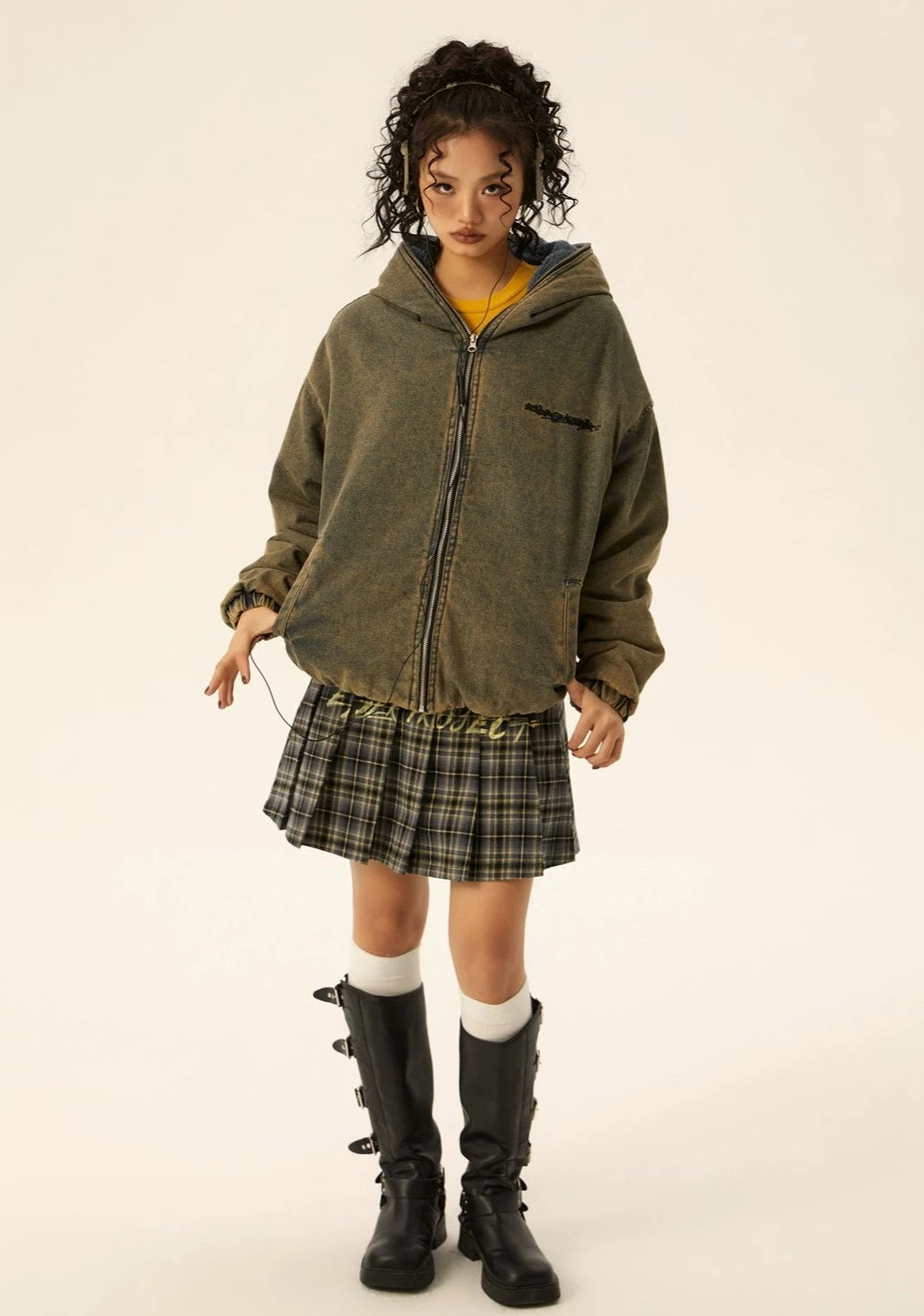 EZEK&STUDIO Active Loosing Hooded Jacket