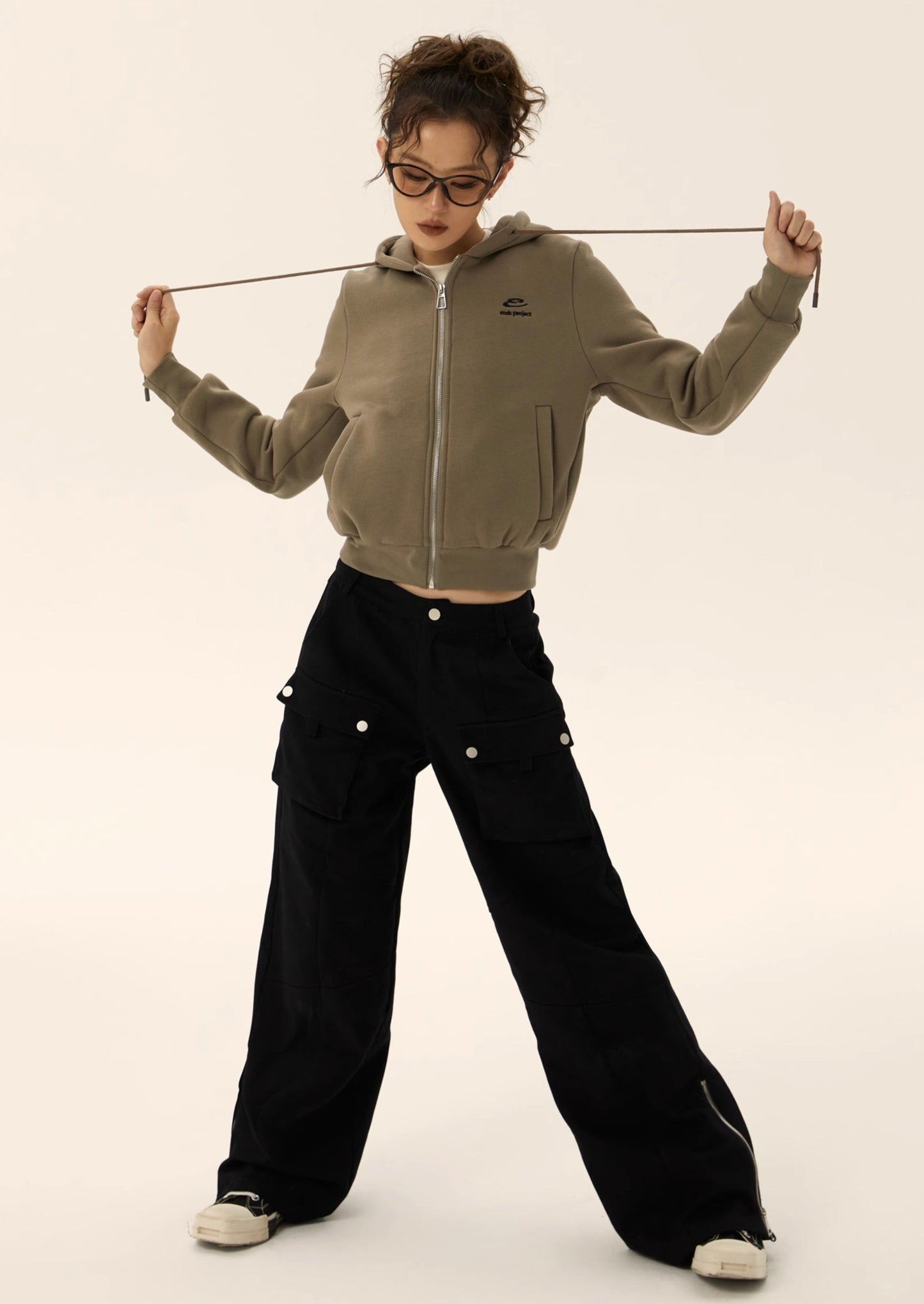 EZEK&STUDIO Retro Loose Straight Casual Pants