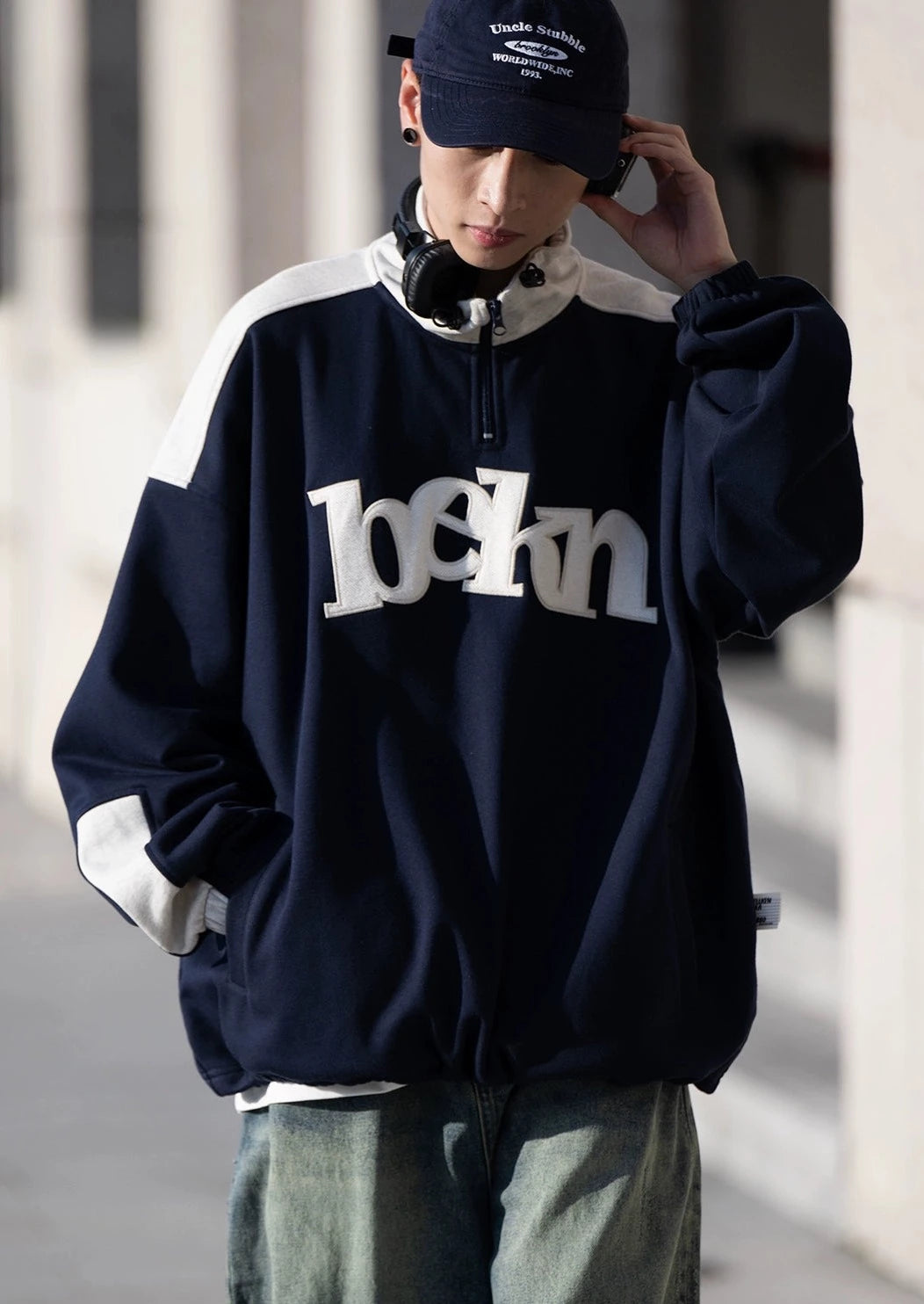 BELLKENIDE Bekn Embroidered Half Zip
