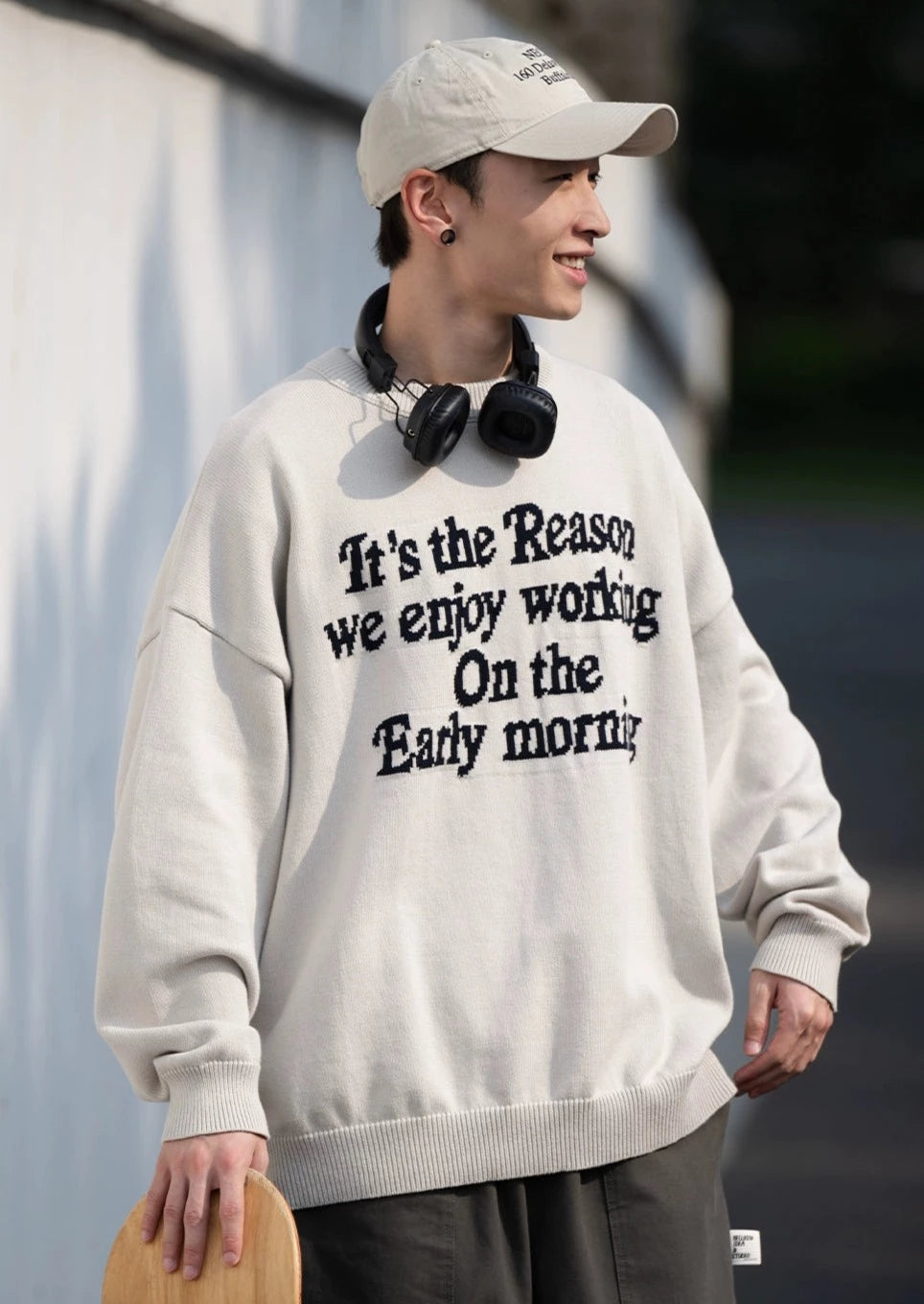 BELLKENIDE Round Neck Letter Platoon Sweatshirt