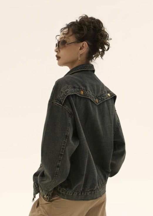 EZEK&STUDIO Washed black Denim Jacket