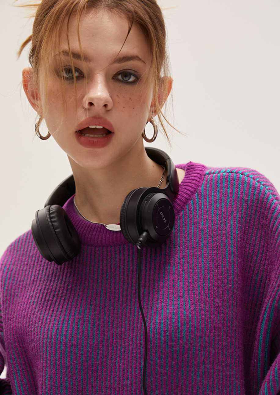 I’M ONE Reversible Color Sweater