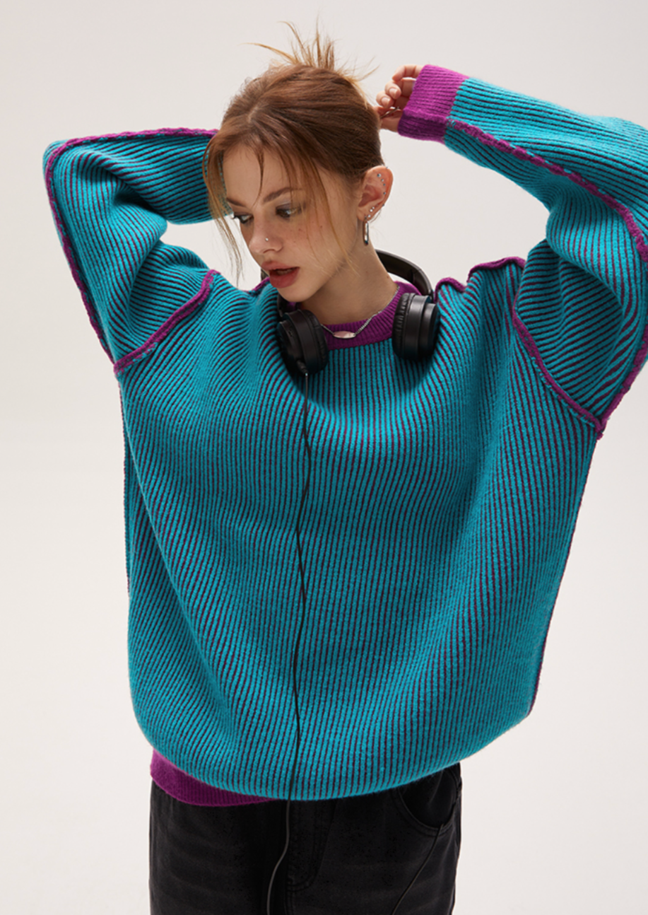 I’M ONE Reversible Color Sweater