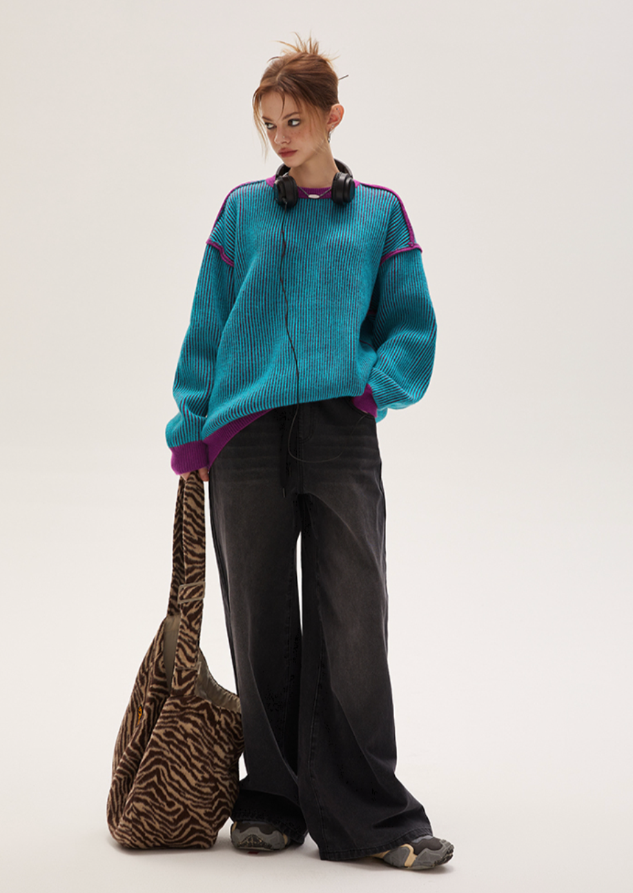 I’M ONE Reversible Color Sweater