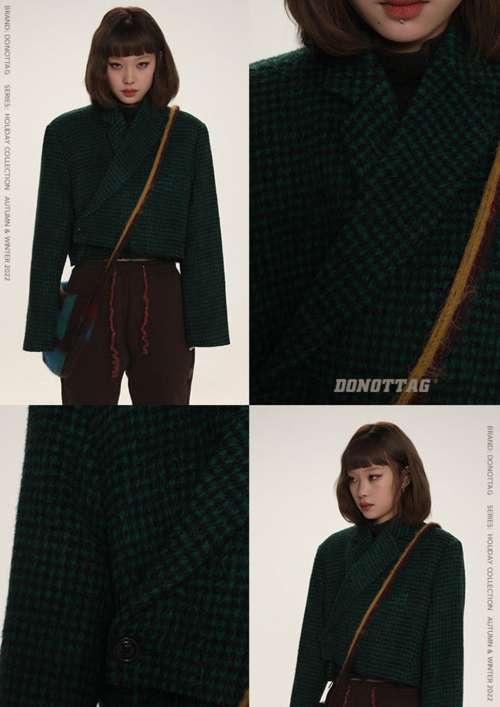 DONOTTAG Unbalanced Cropped Blazer