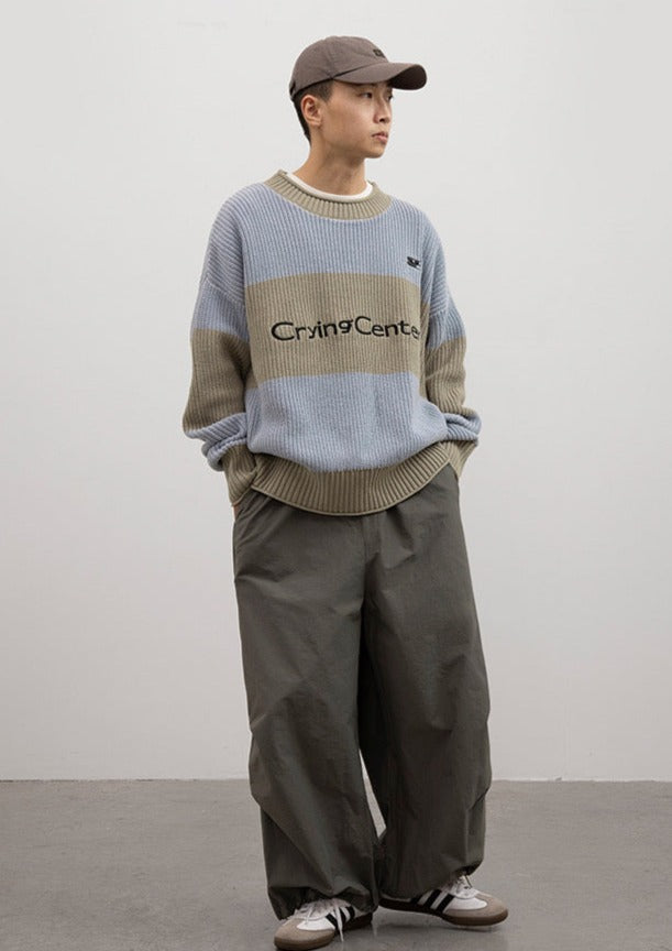 CRYING CENTER Colorblock Logo Sweater