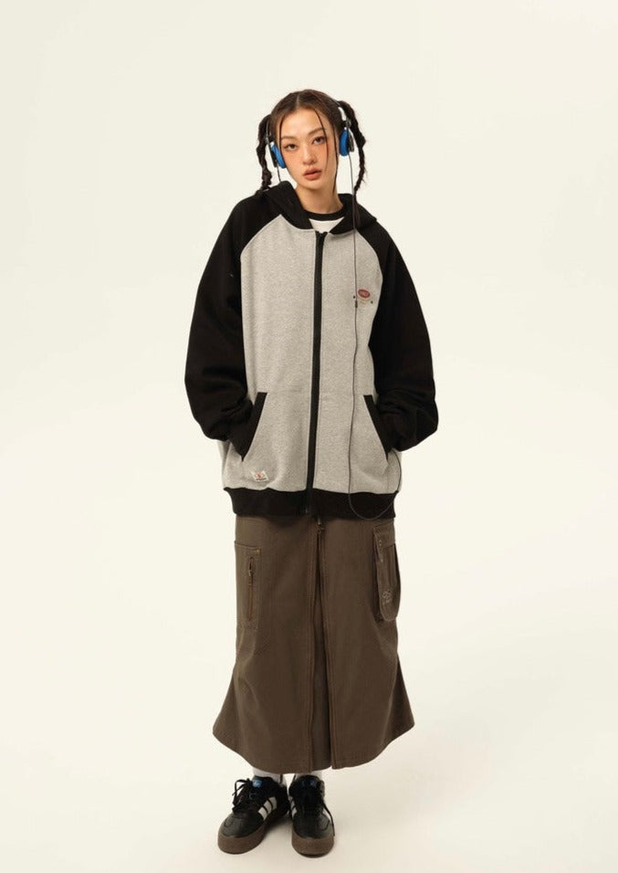 EZEK&STUDIO Raglan Zip Hoodie