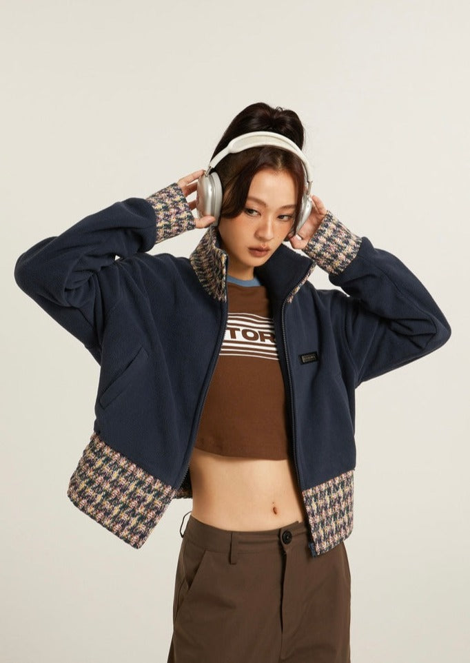 EZEK&STUDIO American Retro Stitch Short Jacket