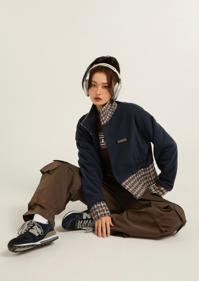 EZEK&STUDIO American Retro Stitch Short Jacket