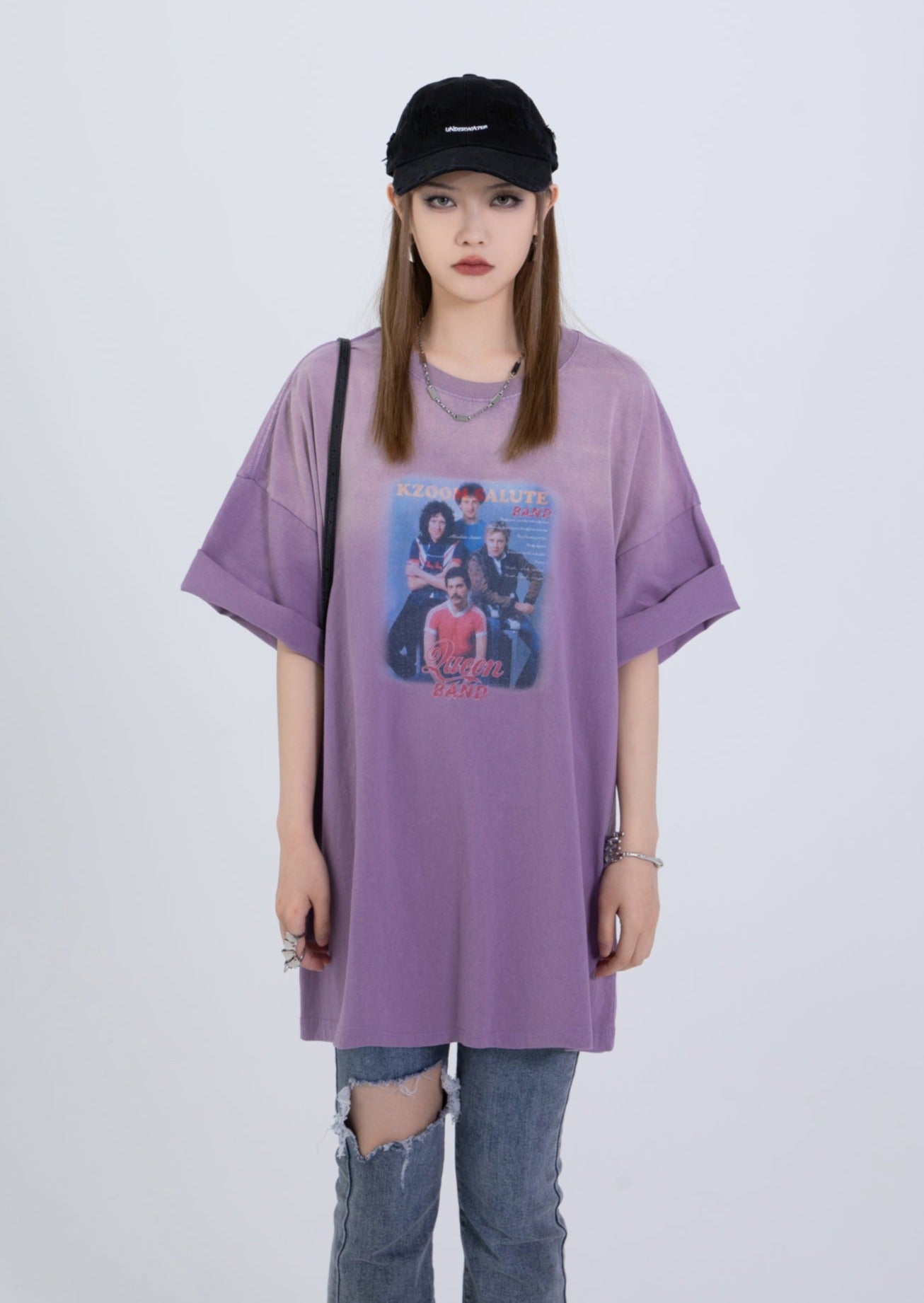 EZEK&STUDIO Washed Color Print Tee