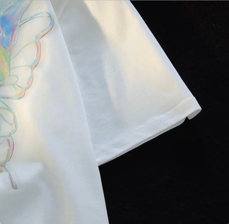Konggeins Casual Butterfly Short Sleeve T-Shirt