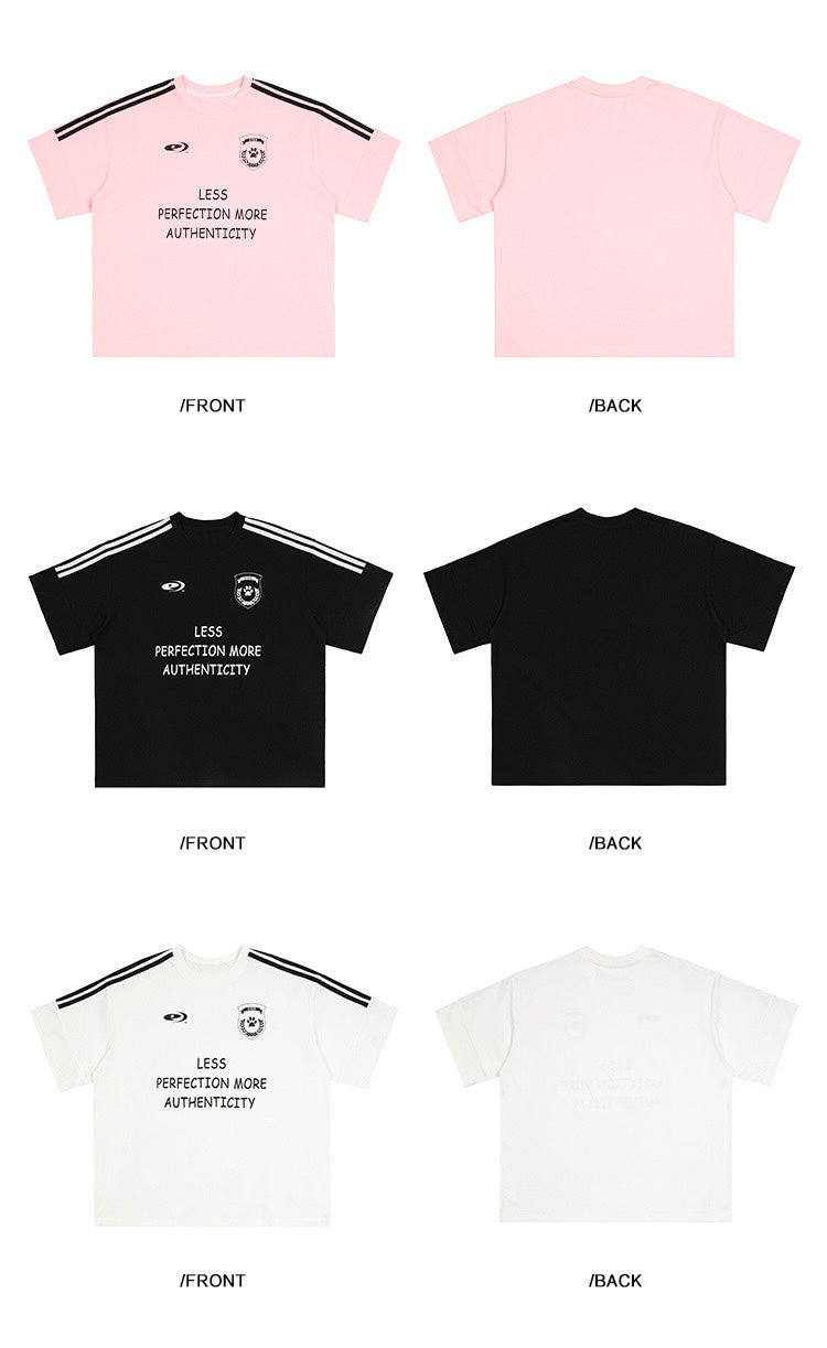 EZEK&STUDIO 2024新作モデル レタープリント ラウンドネック 半袖 Tシャツ