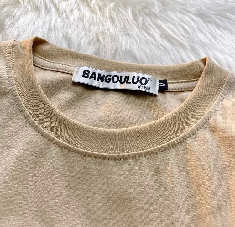Konggeins Retro casual loose short sleeve T-shirt