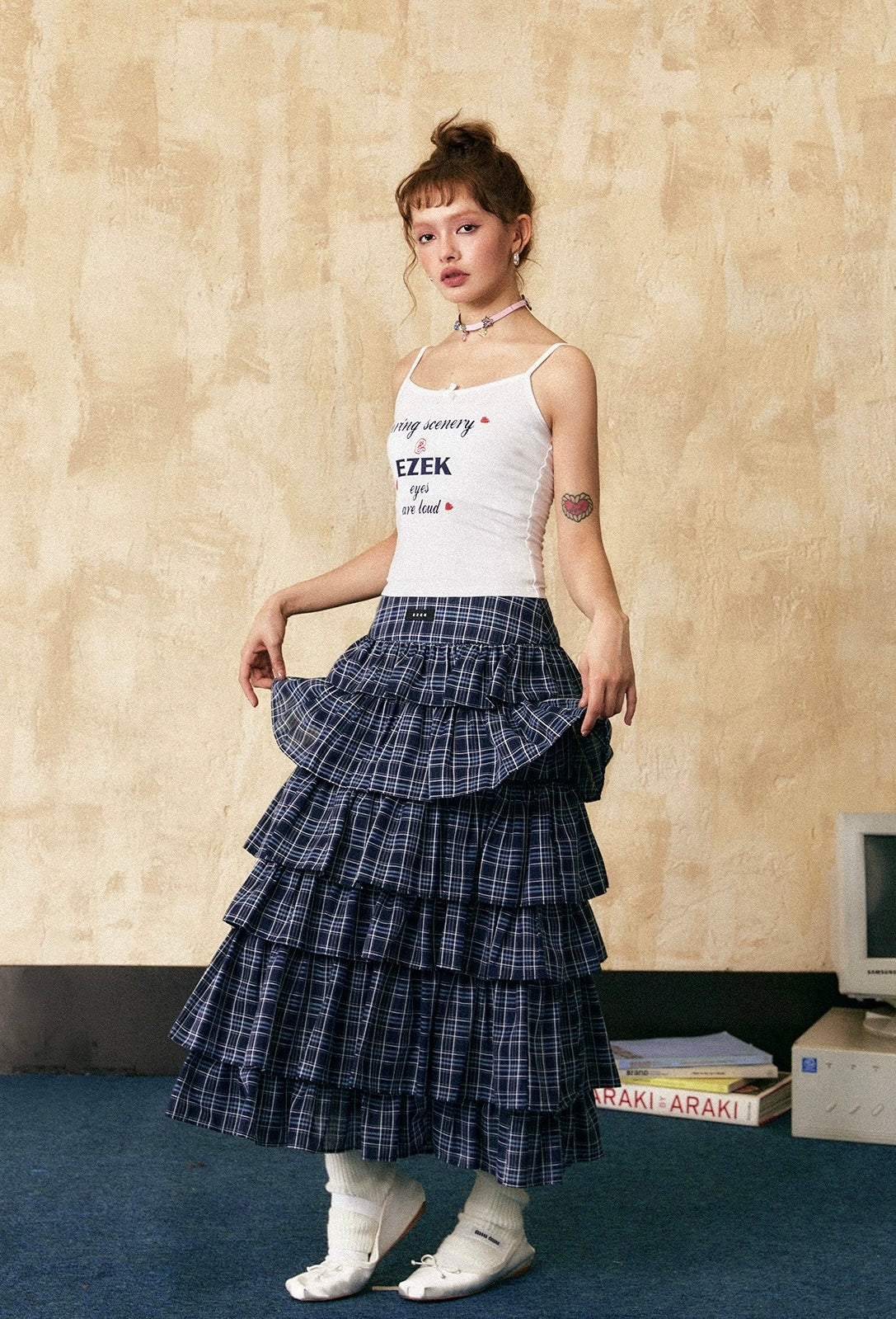 EZEK&STUDIO American letter print camisole