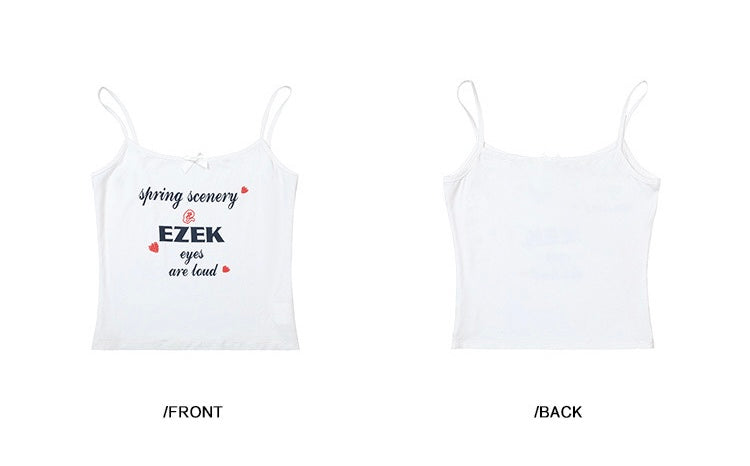 EZEK&STUDIO American letter print camisole