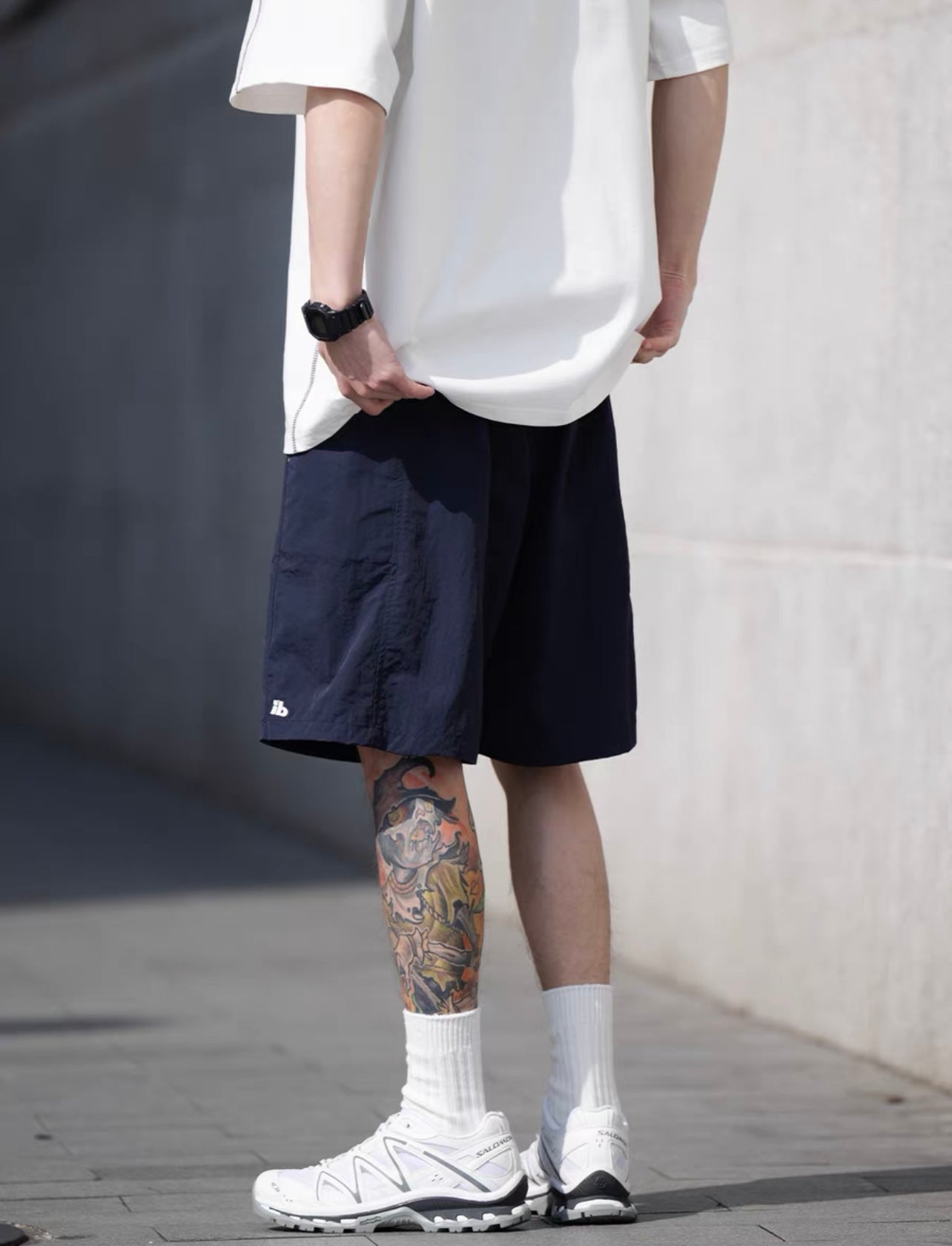 BELLKENIDE Quick-dry plain versatile sports casual shorts
