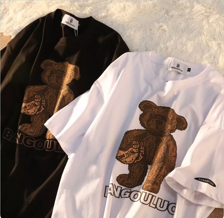 Konggeins Big bear print short sleeve T-shirt
