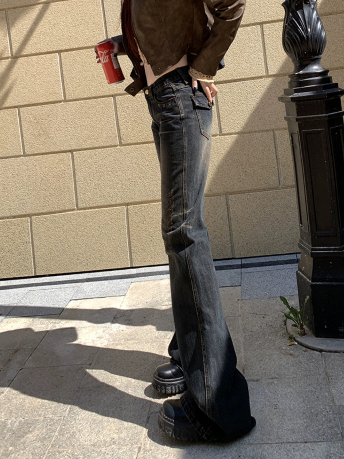 Konggeins American Vintage Wide Leg Jeans