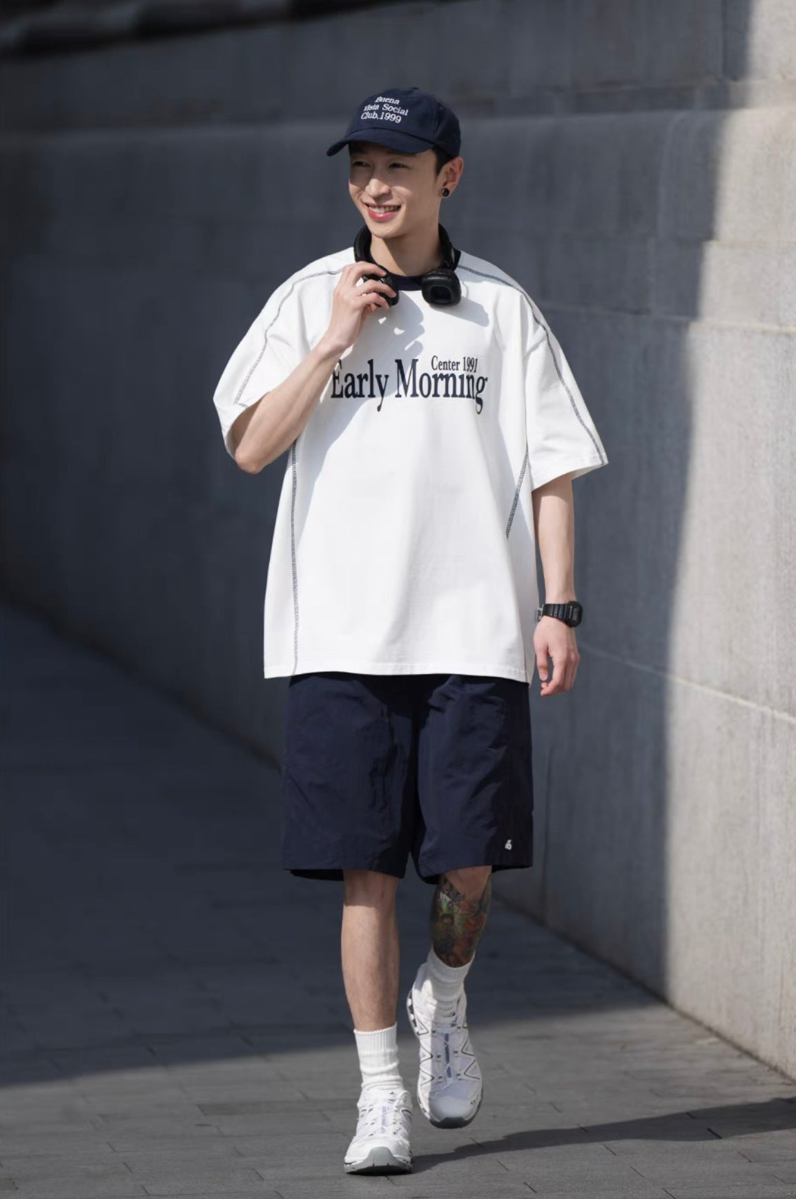 BELLKENIDE Quick-dry plain versatile sports casual shorts