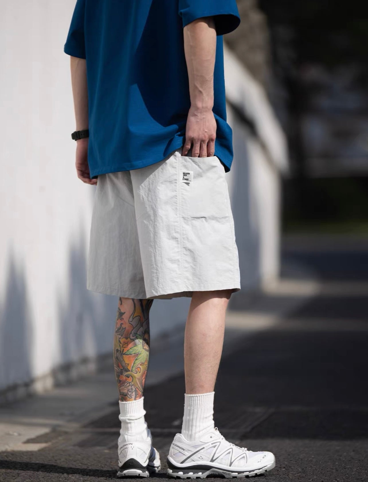 BELLKENIDE Quick-dry plain versatile sports casual shorts