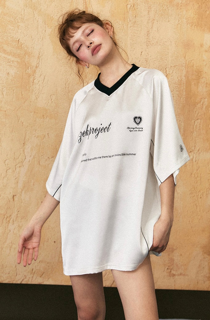 EZEK&STUDIO Casual loose short sleeve T-shirt
