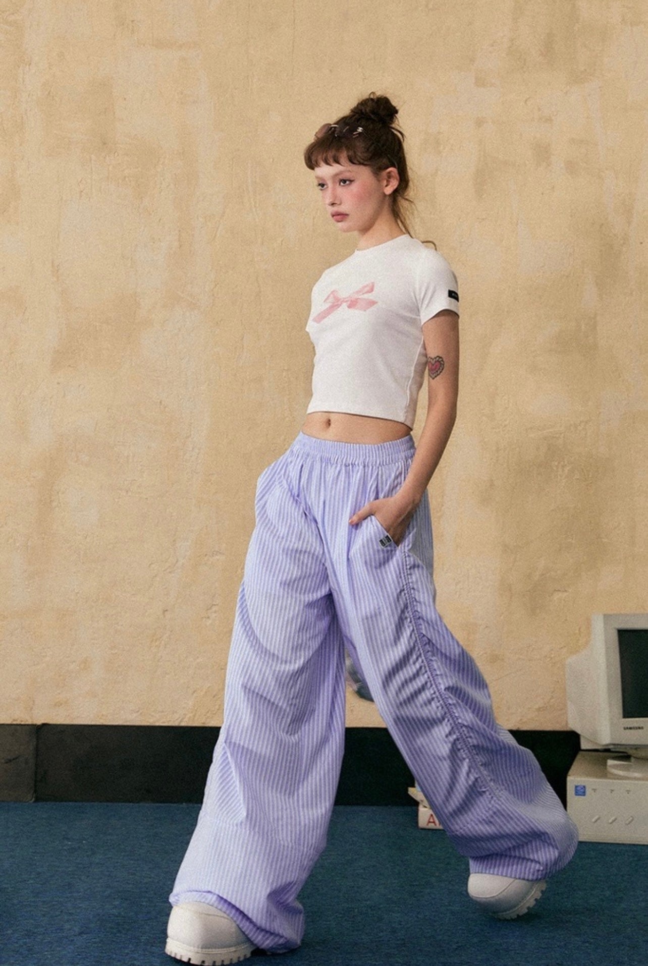 EZEK&STUDIO Slim Loose floor length pants