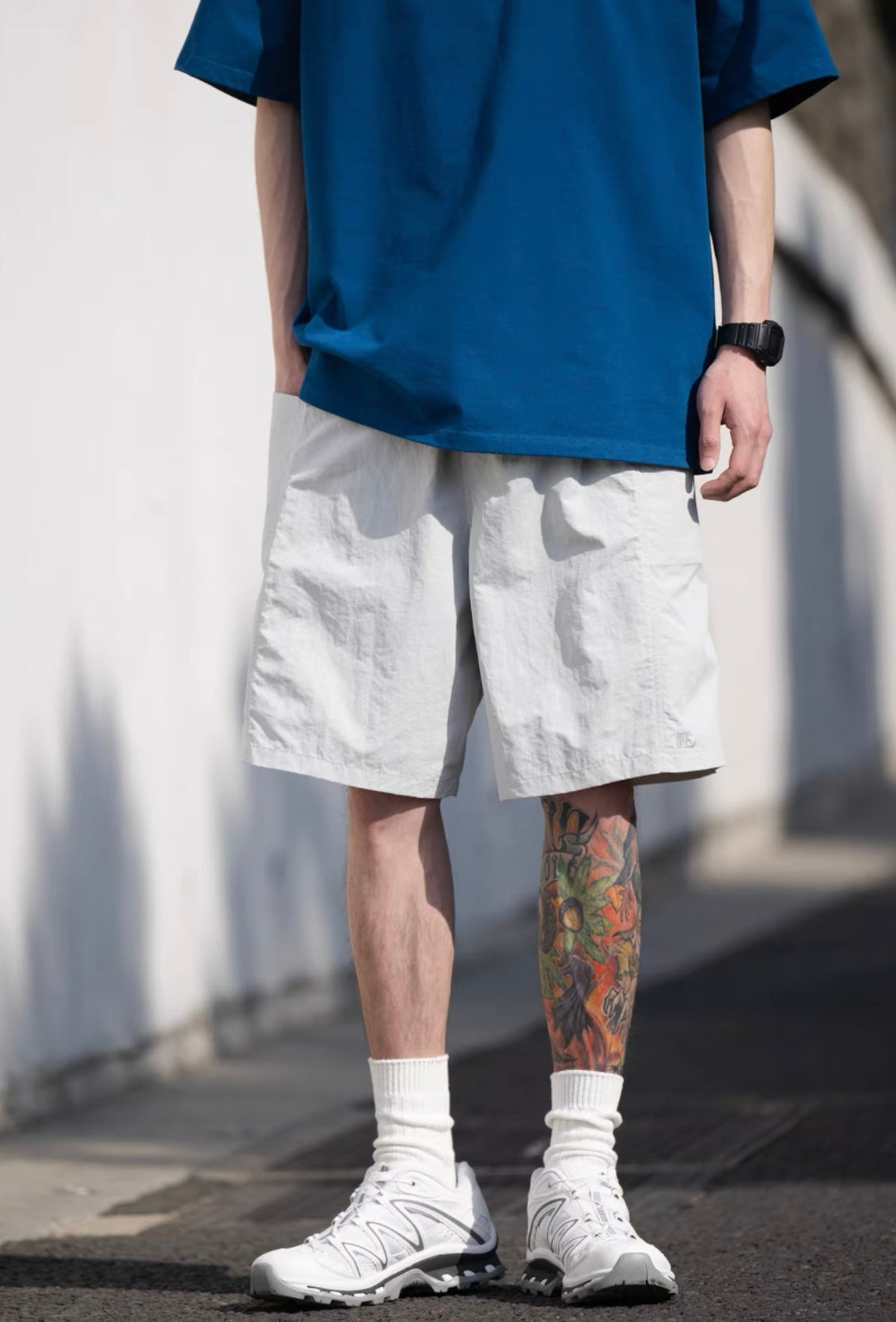 BELLKENIDE Quick-dry plain versatile sports casual shorts