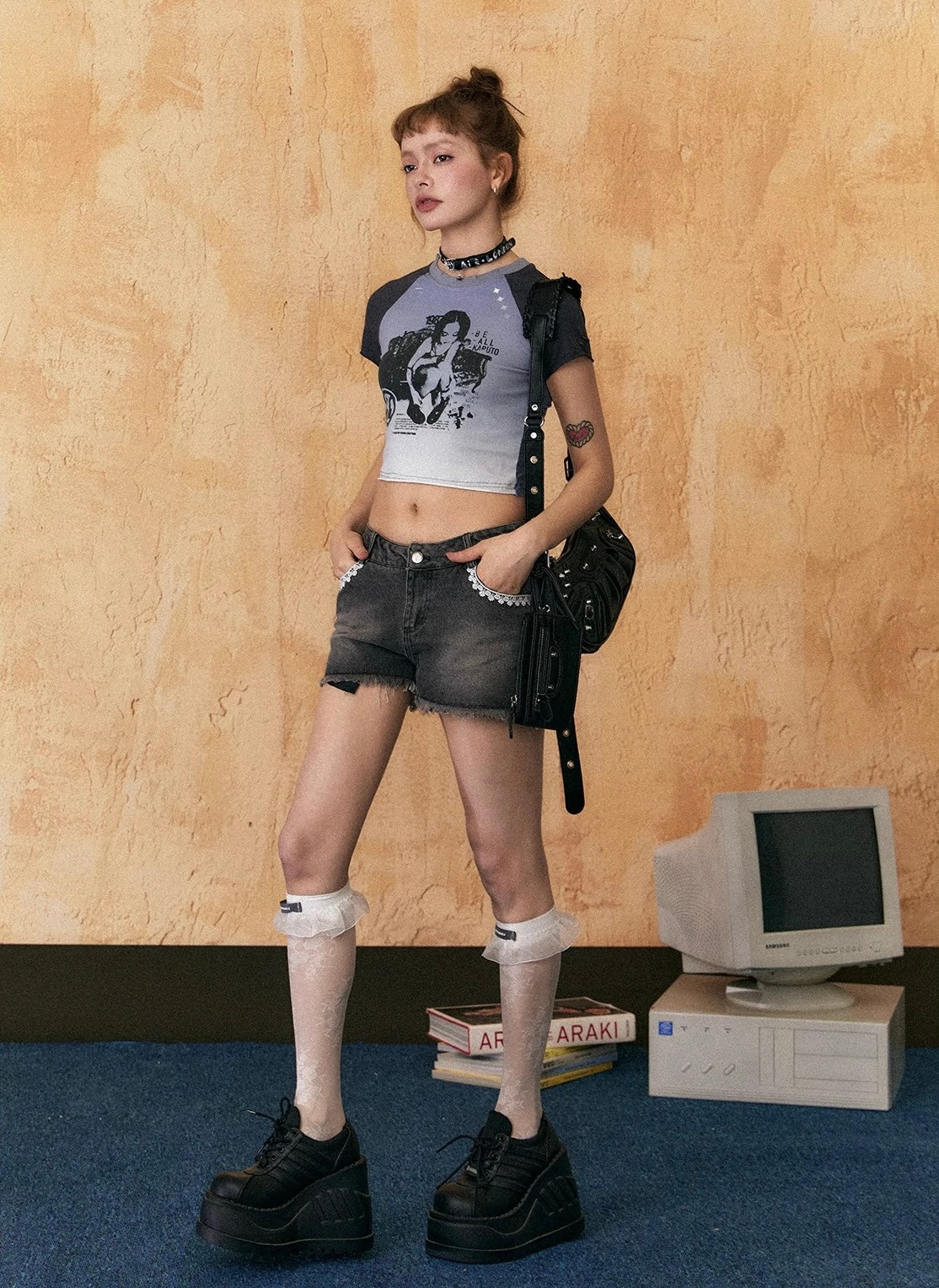 EZEK&STUDIO American Retro Punk Short Sleeve T-Shirt