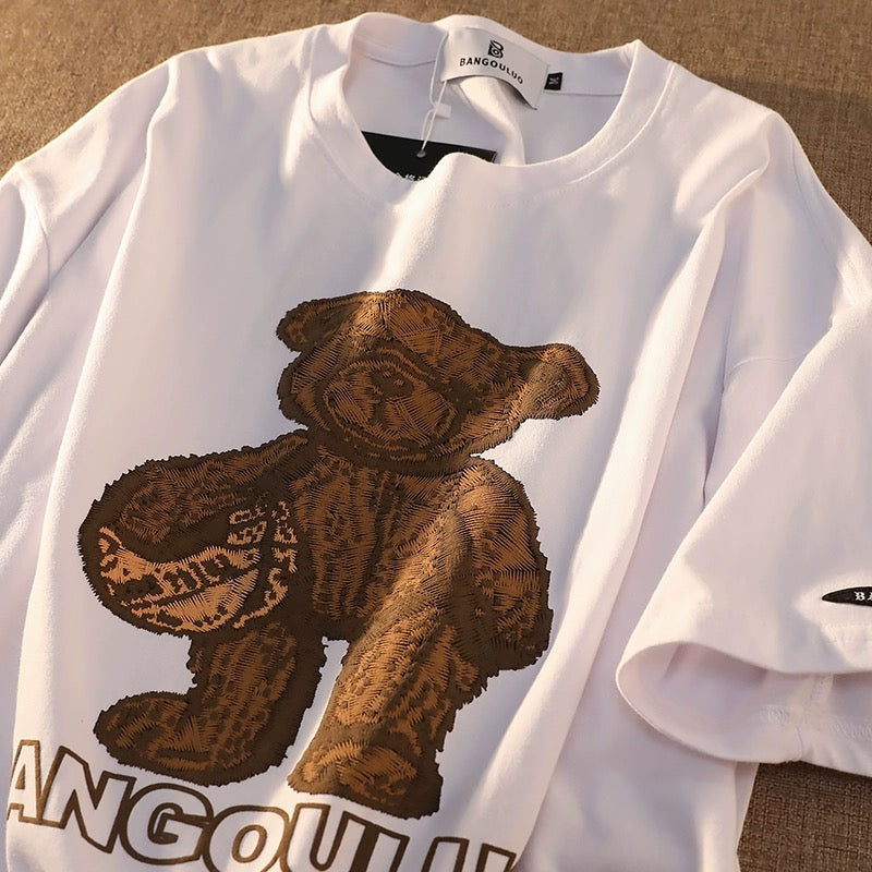 Konggeins Big bear print short sleeve T-shirt