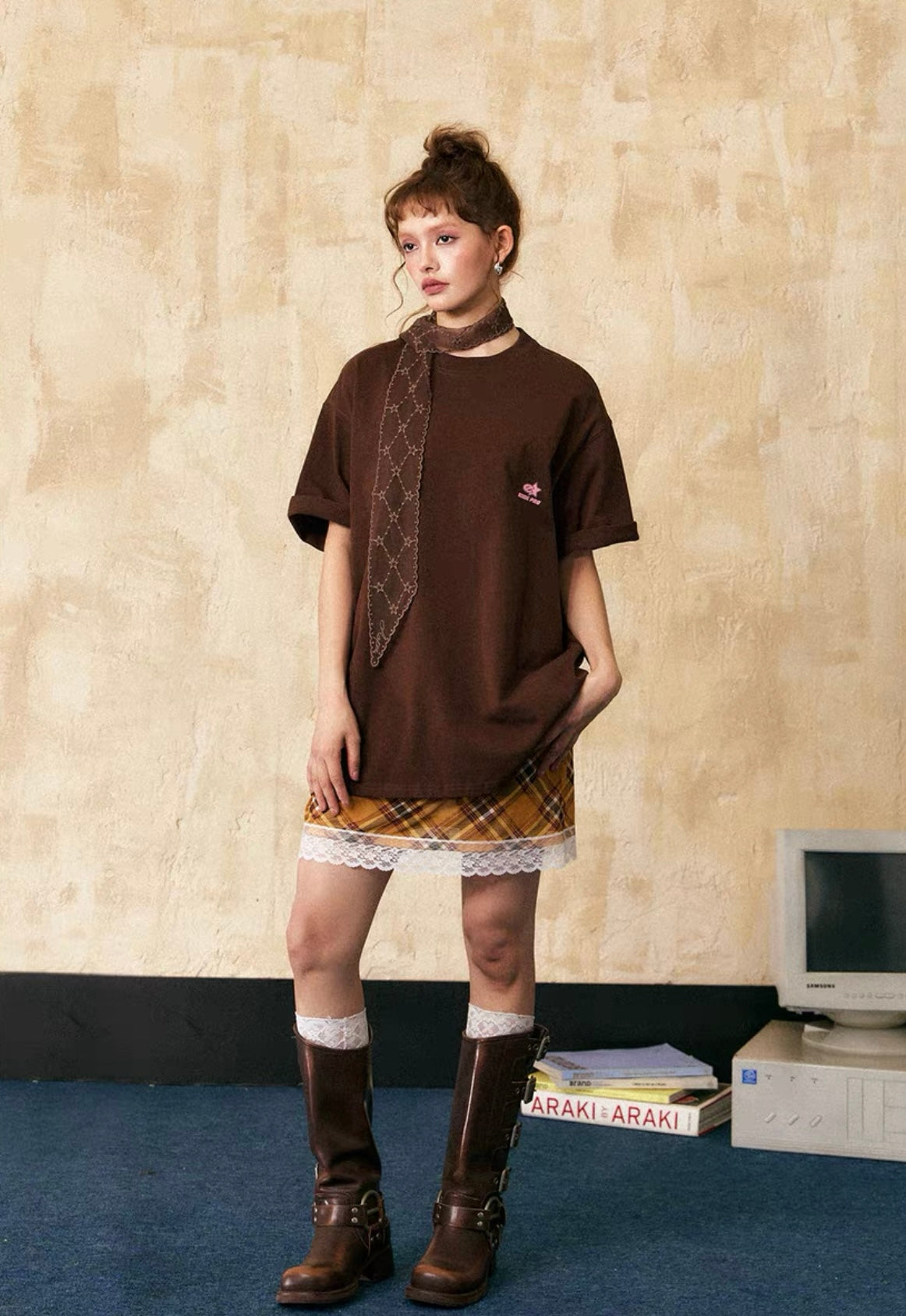 EZEK&STUDIO American Retro High Street Short Sleeve T-Shirt
