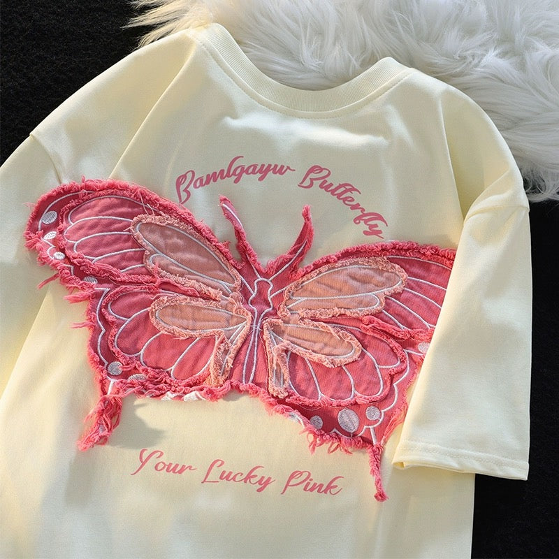 Konggeins Butterfly short sleeve T-shirt