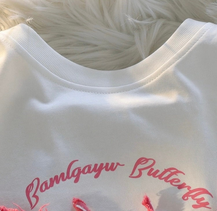 Konggeins Butterfly short sleeve T-shirt