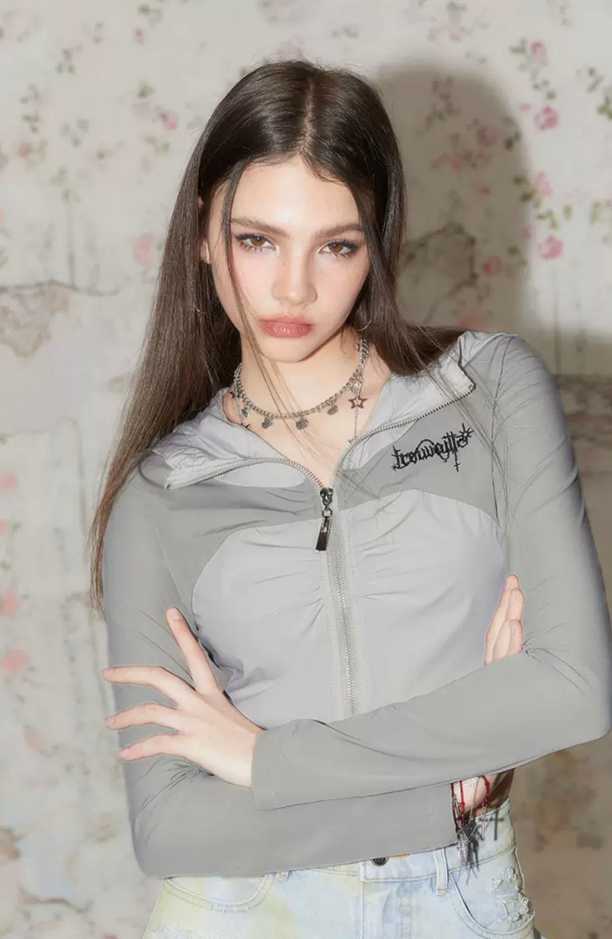 I'M ONE Contrast color hooded sun protection shirt