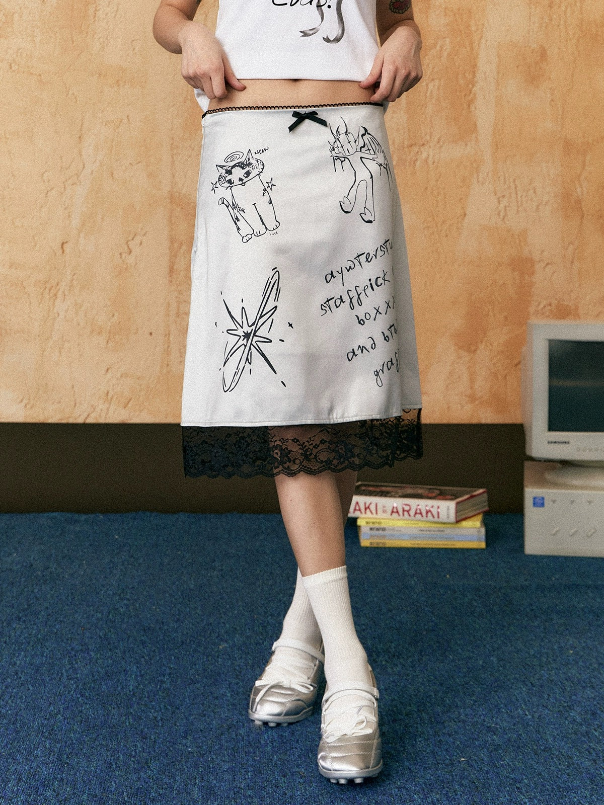 EZEK&STUDIO Niche Unique Lace Short Skirt